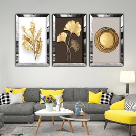 Wallity Huhu403 Cuadro Decorativo de 3 Piezas 50 x 70 cm Multicolor